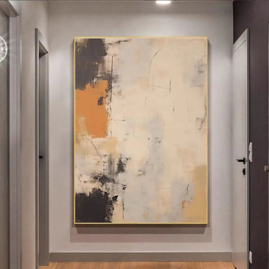 Beige And Brown Abstract Painting LaSpectrum Flow