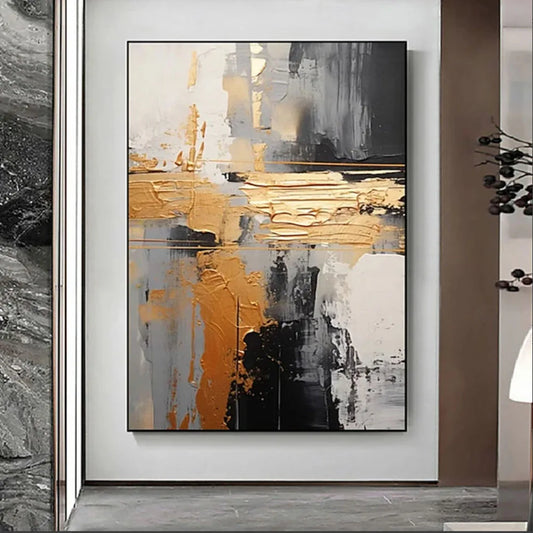 Large Black and Gold Texture PVivid Spectrum Abstract