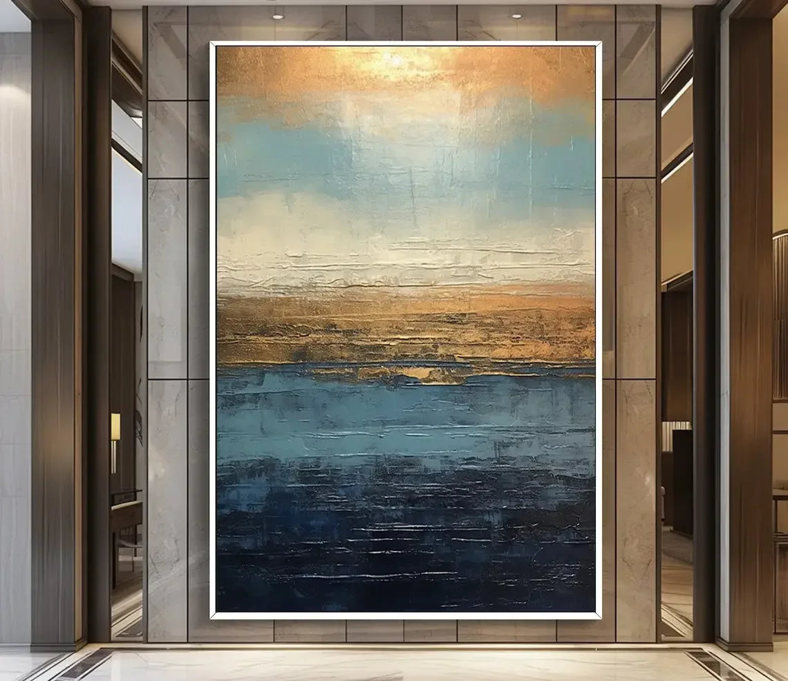 Abstract Texture Oil Painting On CaAbstract Horizon Oil Canvas