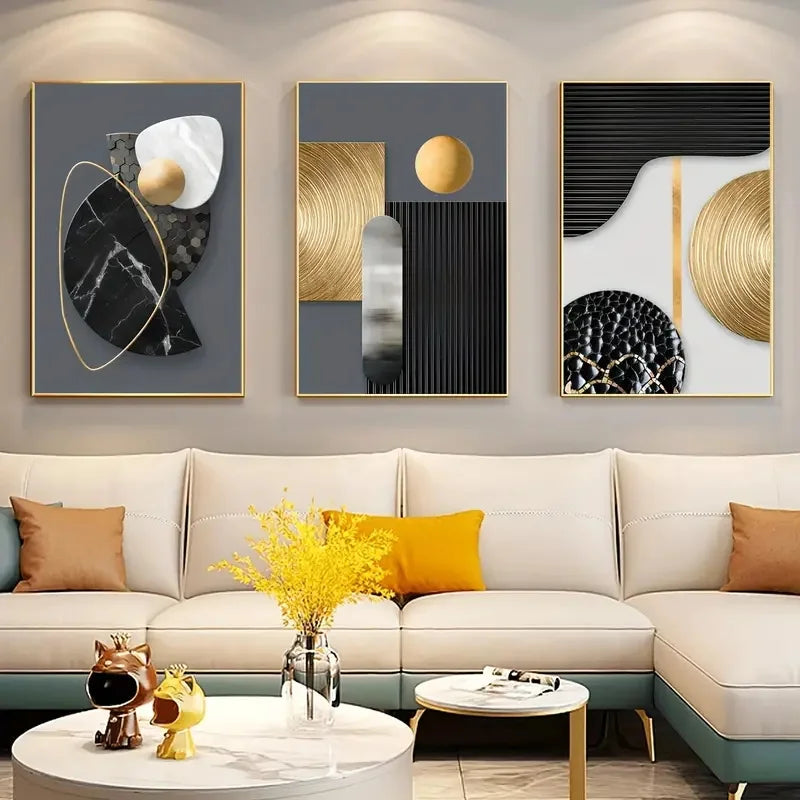 HALFLEMART Modern Abstract Canvas 3pcs