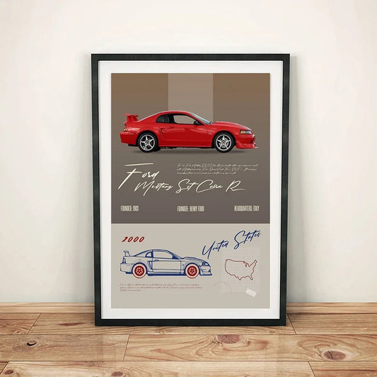 Porsche Racing Artwork Poster Vintage Supercars Specs Canvas Painting Prints Wall Art for Living Room Boys Home Decor Wall Art
