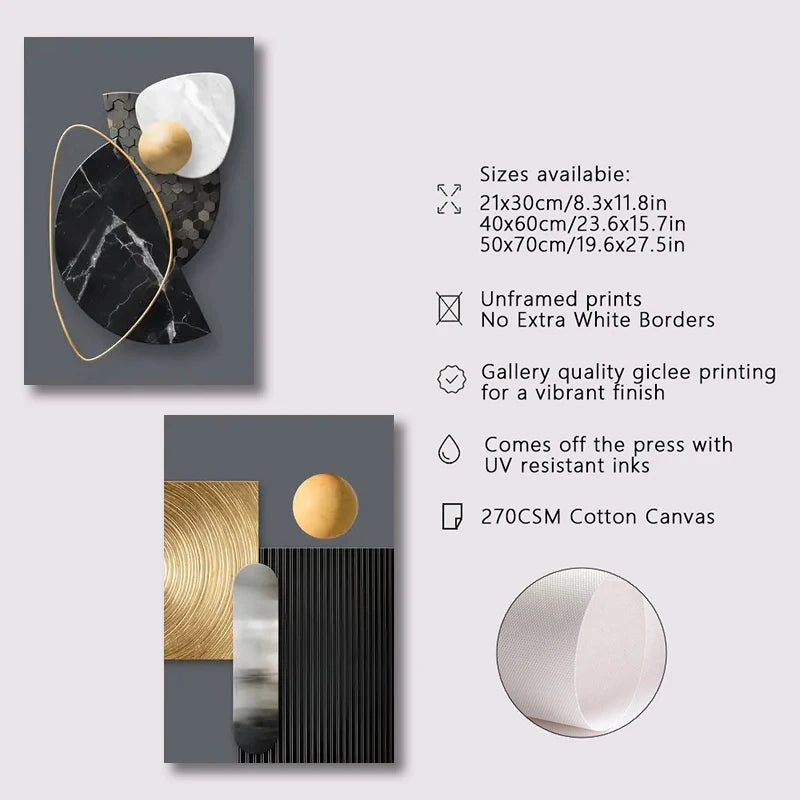 HALFLEMART Modern Abstract Canvas 3pcs