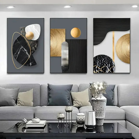 HALFLEMART Modern Abstract Canvas 3pcs