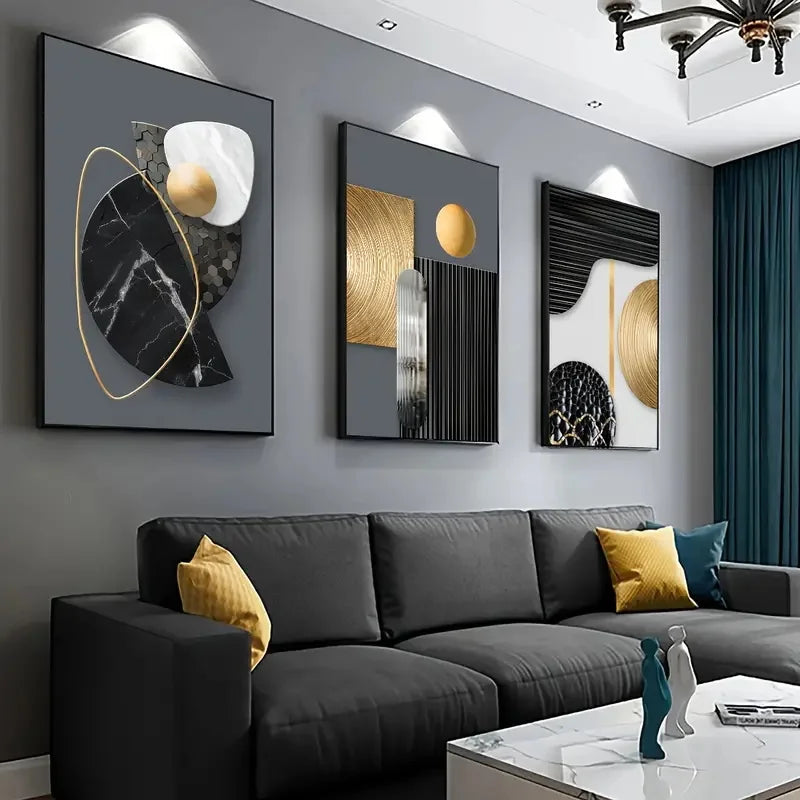 HALFLEMART Modern Abstract Canvas 3pcs